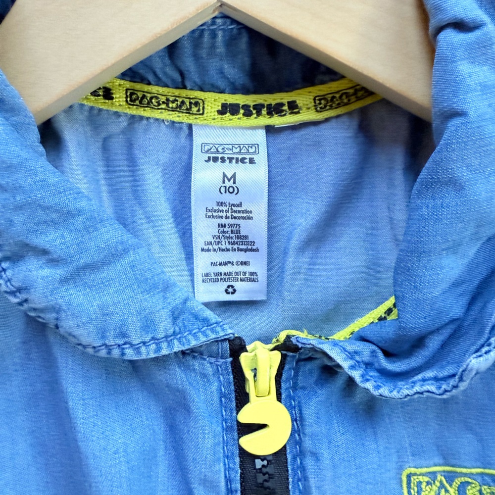 Denim Pac-Man Romper - Picture 4 of 5